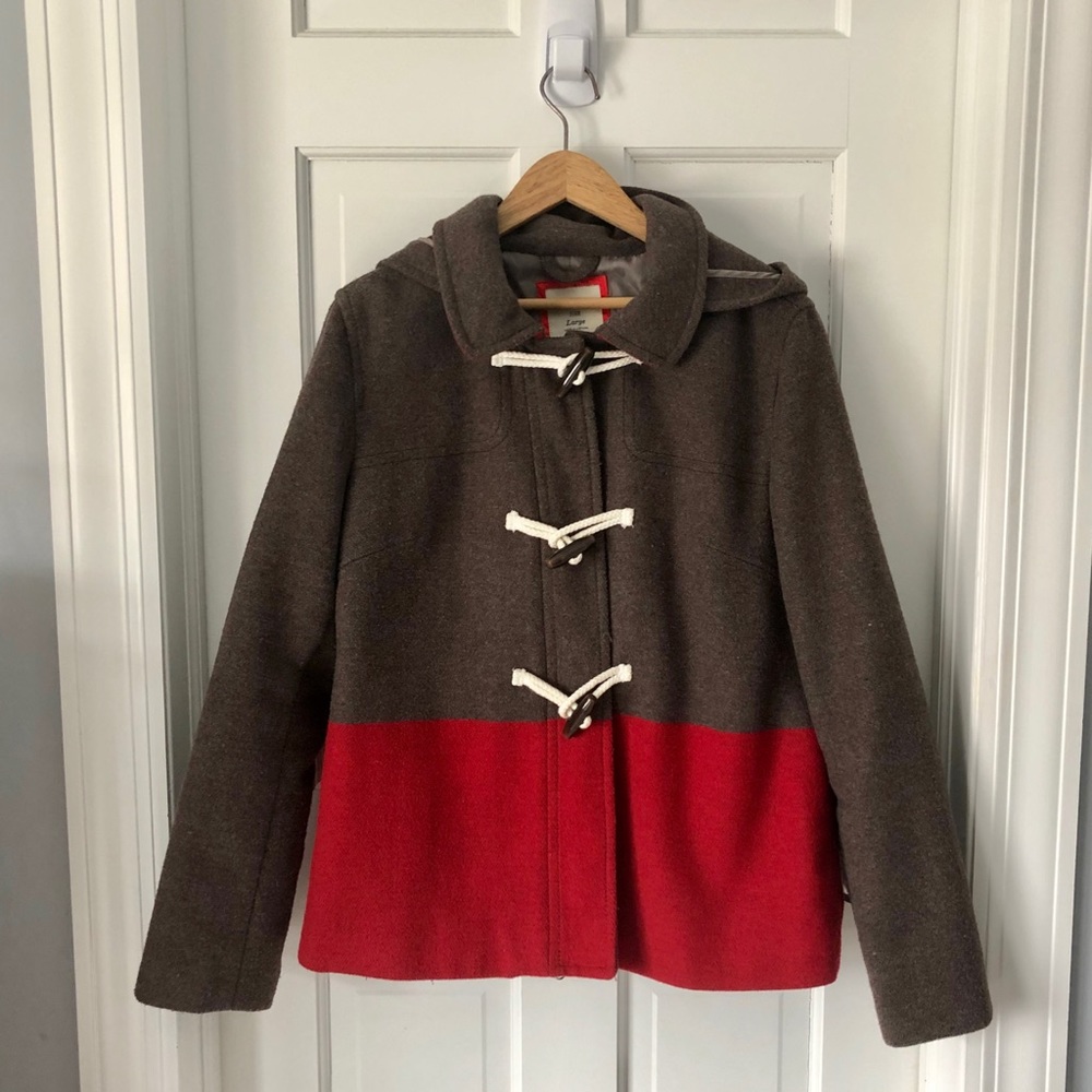 Brown and red jacket